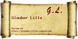 Glauber Lilla névjegykártya